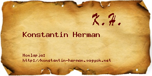 Konstantin Herman névjegykártya